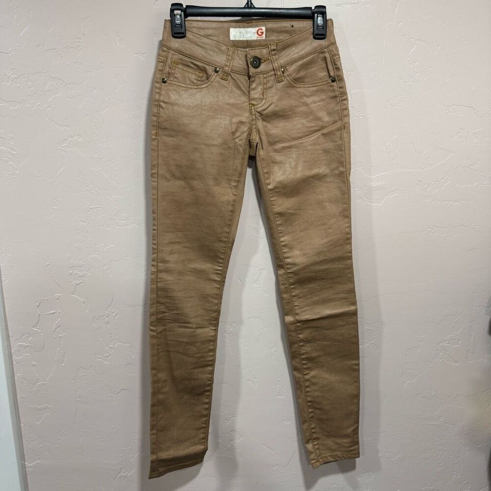 G by Guess Brown Shiny Skinny Jeans